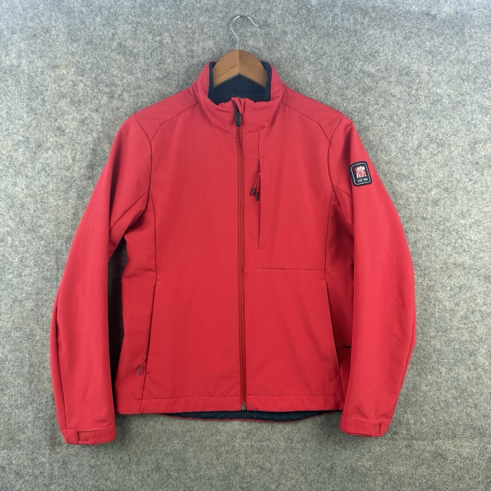 Oobe Chick-fil-A Team Style Jacket Adult Small Red Work Uniform Full Zip